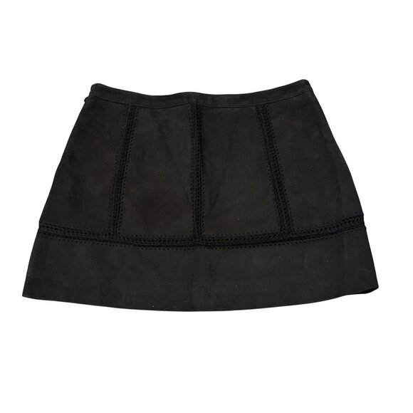 Ramy Brook Bradey Skirt in Black Suede - Picture 4 of 6